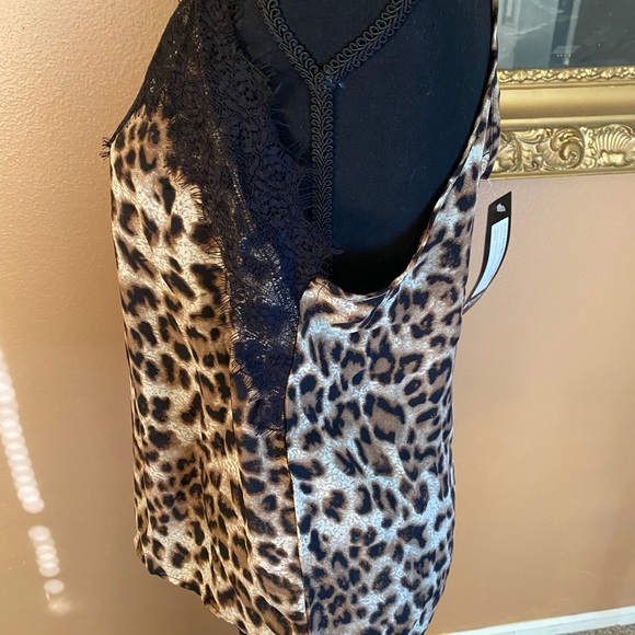 3/12 🌺 leopard and Tequila cami. Size L Vera and Lucy. Animal & black lace - Picture 5 of 9